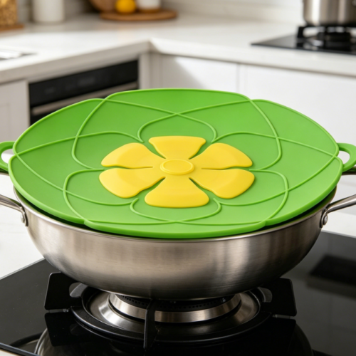 Silicone Spill-Proof Lid: Prevents Boil-Overs During Simmering—A Handy Kitchen Essential