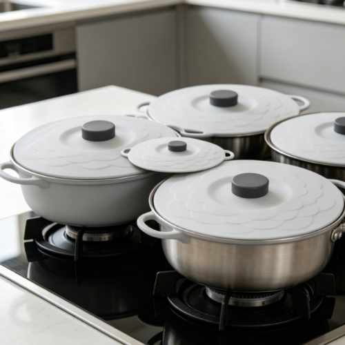 Silicone Bowl Lid Set: 5 Sizes; Versatile For Food Preservation And Splatter Protection