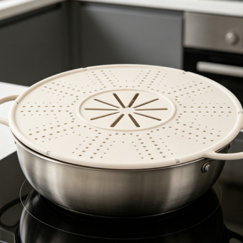 Silicone Lid With Steam Vents: Prevents Boil-Overs And Splatters