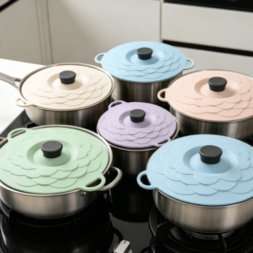 Silicone Suction Seal Lid: 5-Piece Set; Versatile For Food Preservation And Splatter Protection