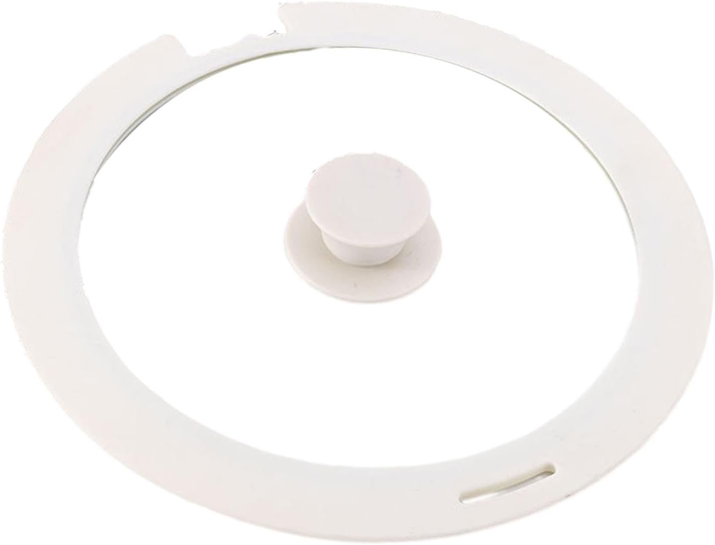 Silicone Pot Lid Multifunctional Glass Cover Lid with Secure Handle Universal Replacement Pan Lid for Kitchen Cookware Suitable for Use, White L