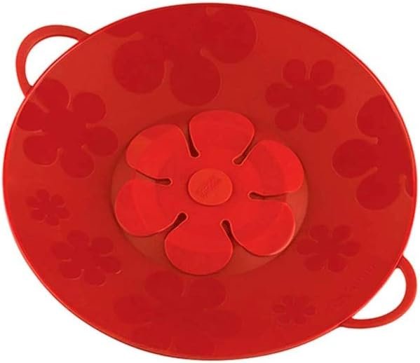 Red pot cover, high temperature resistance, anti overflow, trimming by hand, comfortable feeling