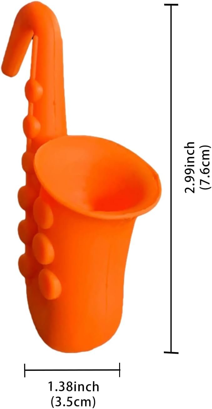 Saxophone Silicone Pot Cover - Creative Kitchen Gadget with Steam Vent, Musical Instrument-Shaped Anti-Overflow Device for Pots/Pans (Orange)
