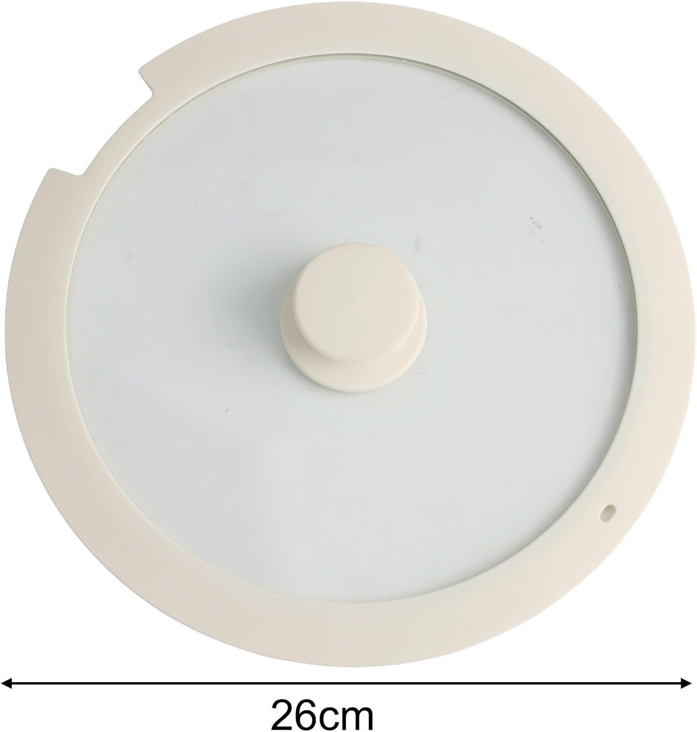 Silicone Pot Lid with Tempered Glass View, Anti-Scald Handle and Steam Holes for 18cm 20cm 26cm Cooking Pots, Easy Maintenance(B 26CM)