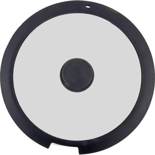Silicone and Tempered Glass Pot Lid with Steam Vent Heat-Resistant and Anti-Spill Design,18cm 20cm 26cm Size Options (A 26CM)