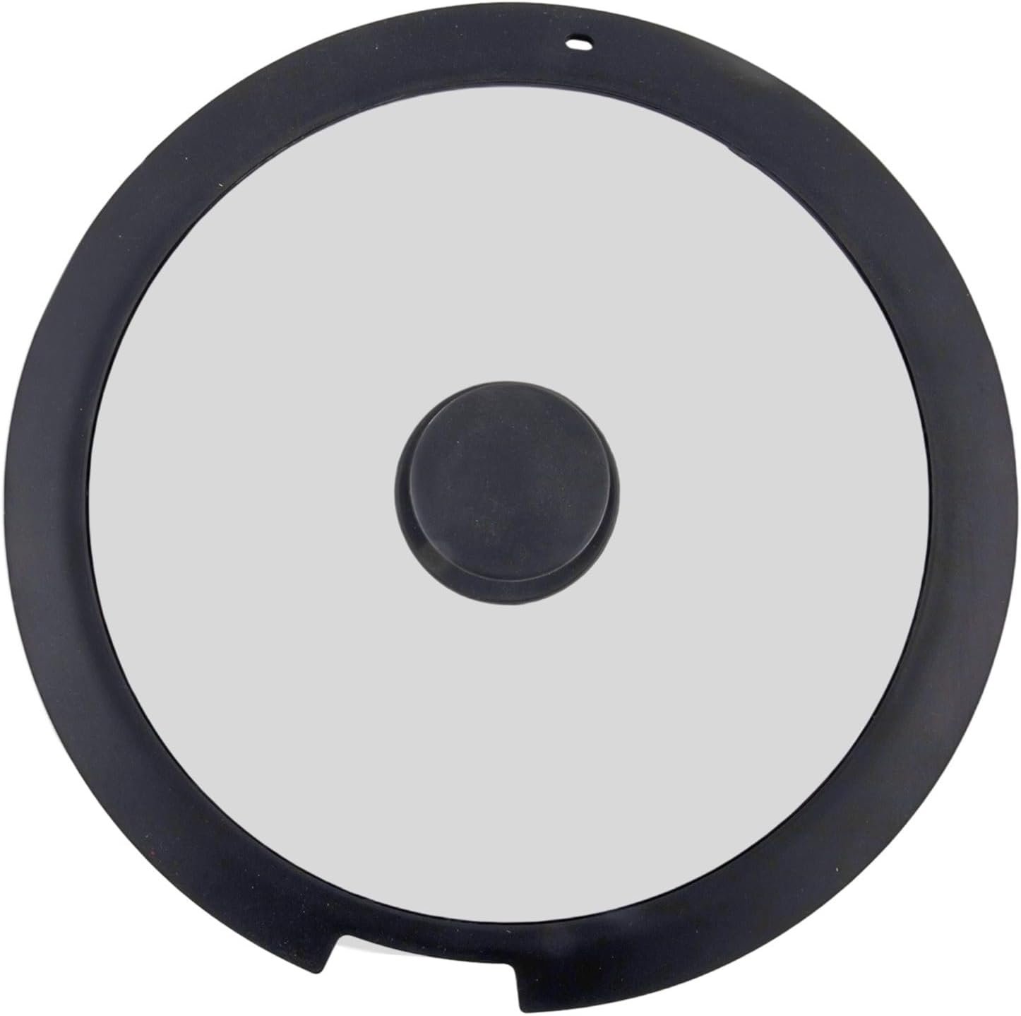 Silicone and Tempered Glass Pot Lid with Steam Vent Heat-Resistant and Anti-Spill Design,18cm 20cm 26cm Size Options (A 26CM)