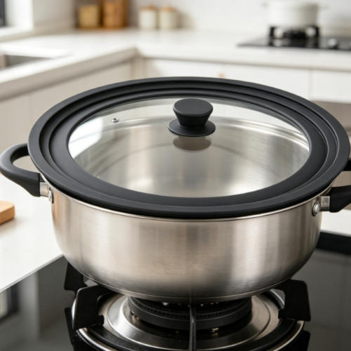 Extra-Large Tempered Glass Lid: Universal Replacement; Durable And Spill-Proof